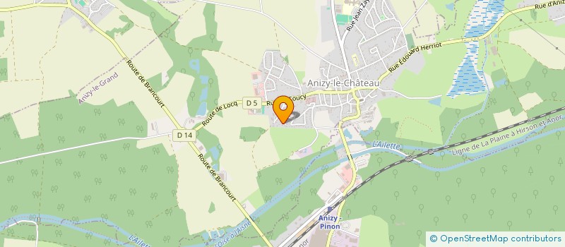 localisation de l'entreprise LA FONTAINE à ANIZY-LE-GRAND