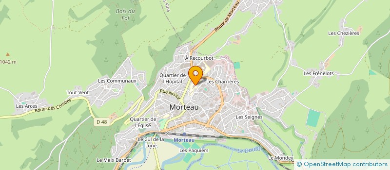 localisation de l'entreprise LA FONTAINE  MORTEAU