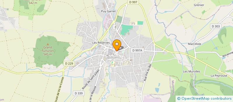 localisation de l'entreprise LA FONTAINE à BILLOM