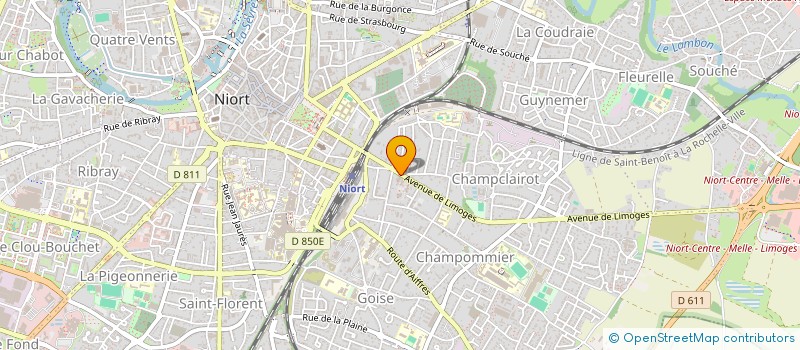 localisation de l'entreprise LA FONTAINE AUX MOINEAUX à NIORT
