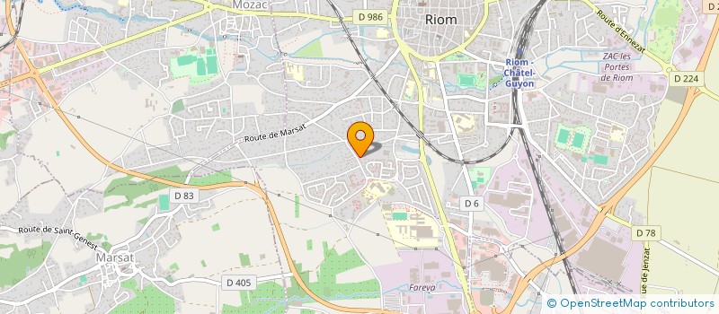 localisation de l'entreprise LA FONTAINE BLANCHE  RIOM