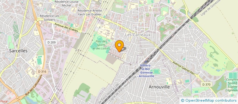 localisation de l'entreprise LA FONTAINE CYPIERRE  VILLIERS-LE-BEL