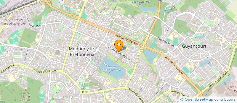 localisation de l'entreprise LA FONTAINE D'OR  MONTIGNY-LE-BRETONNEUX