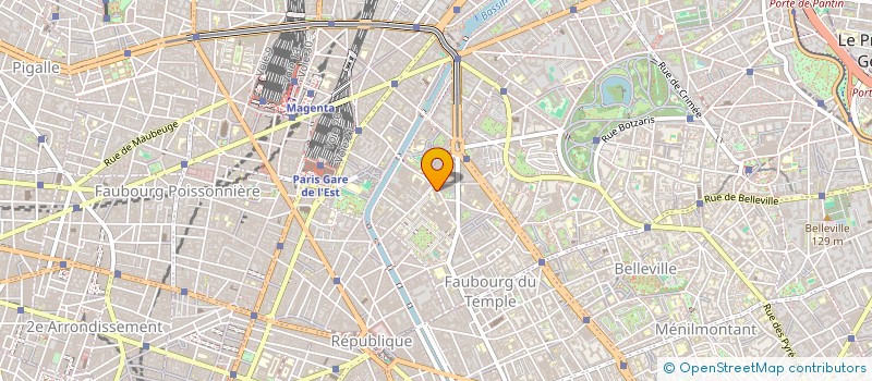 localisation de l'entreprise LA FONTAINE DE BELLEVILLE  PARIS