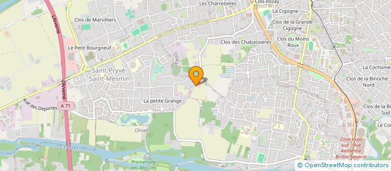 localisation de l'entreprise LA FONTAINE DE CHAPEAU ROUGE à OLIVET