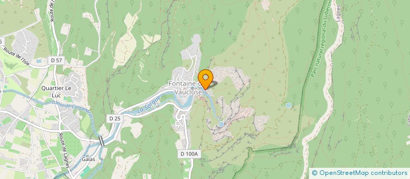 localisation de l'entreprise LA FONTAINE DE GLACES  FONTAINE-DE-VAUCLUSE