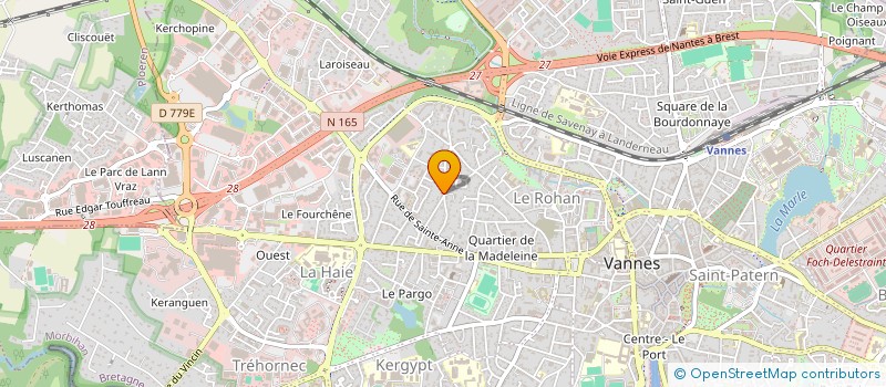 localisation de l'entreprise LA FONTAINE DE KERGATE à VANNES