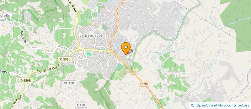 localisation de l'entreprise LA FONTAINE DES SAVEURS  LE BEAUSSET