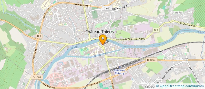 localisation de l'entreprise LA FONTAINE DES SENS  CHATEAU-THIERRY