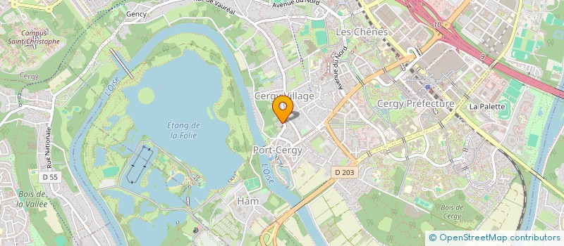 localisation de l'entreprise LA FONTAINE DES VIGNES  CERGY