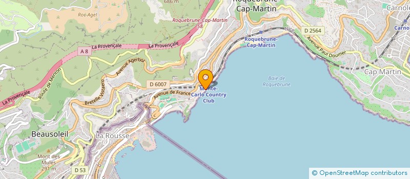 localisation de l'entreprise LA FONTAINE FRANCE SCI à ROQUEBRUNE-CAP-MARTIN