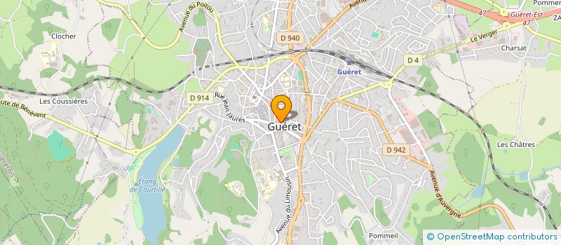 localisation de l'entreprise LA FONTAINE IMMOBILIER à GUERET