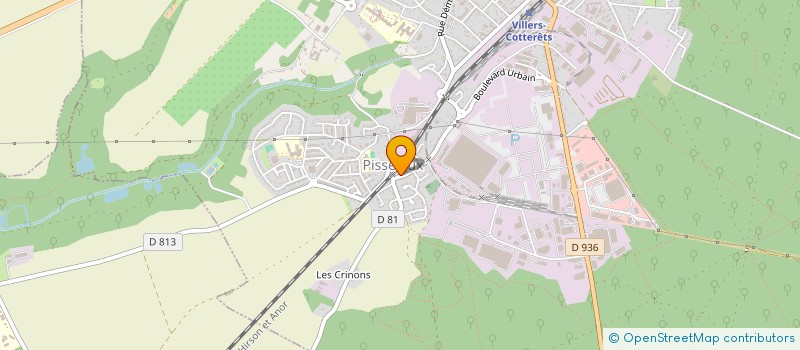 localisation de l'entreprise LA FONTAINE RACINE  VILLERS-COTTERETS