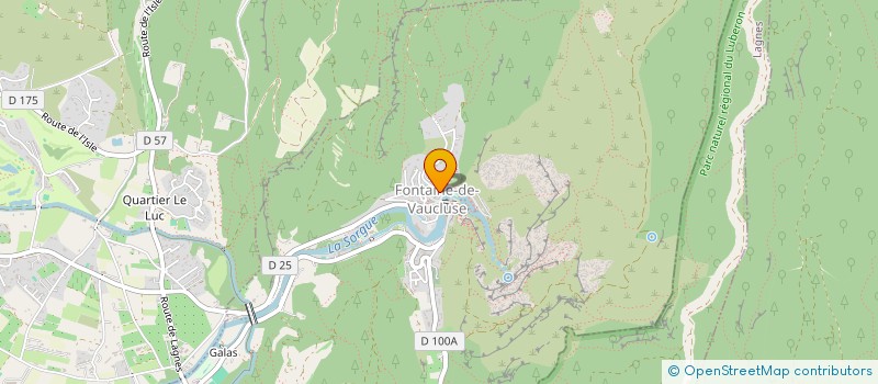 localisation de l'entreprise LA FONTE  FONTAINE-DE-VAUCLUSE