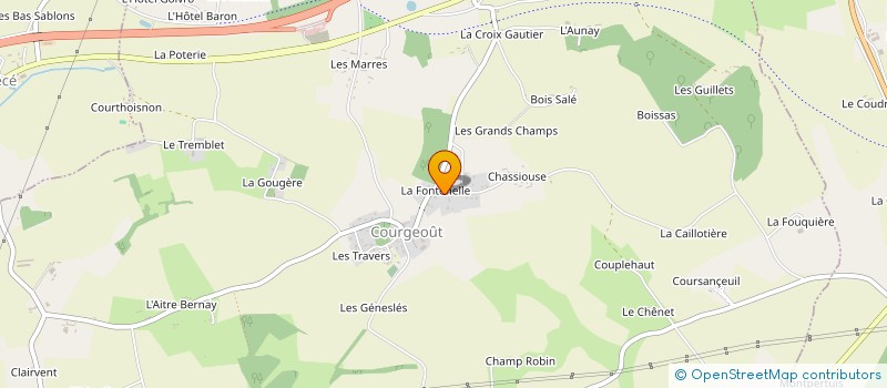 localisation de l'entreprise LA FONTENELLE à COURGEOUT