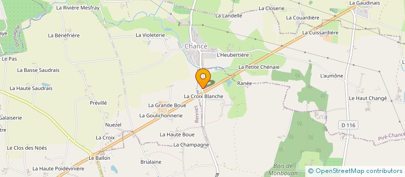 localisation de l'entreprise LA FORCE BLANCHE à DOMALAIN