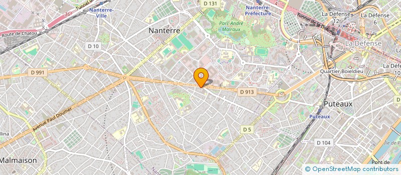 localisation de l'entreprise LA FORCE DES BRAS à NANTERRE