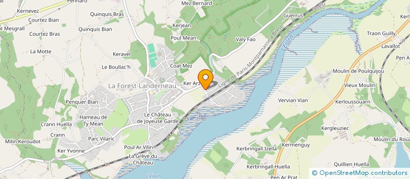 localisation de l'entreprise LA FOREST DES DIABLOTINS  LA FOREST-LANDERNEAU