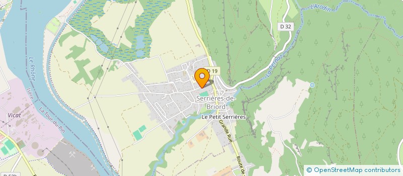 localisation de l'entreprise LA FORESTERIE à SERRIERES-DE-BRIORD