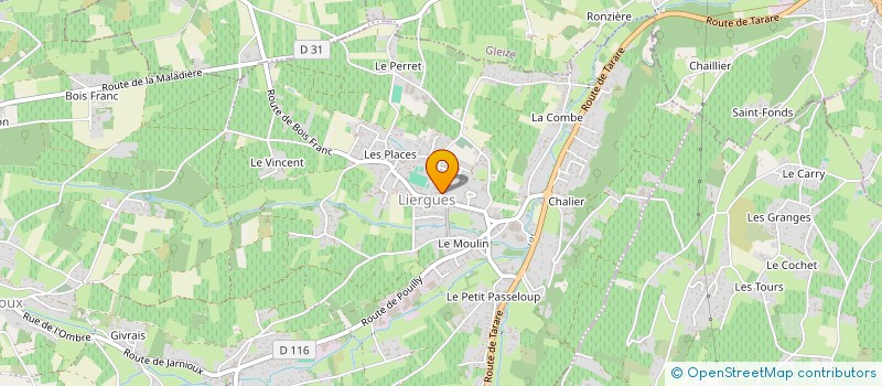 localisation de l'entreprise LA FORESTIERE  PORTE DES PIERRES DOREES