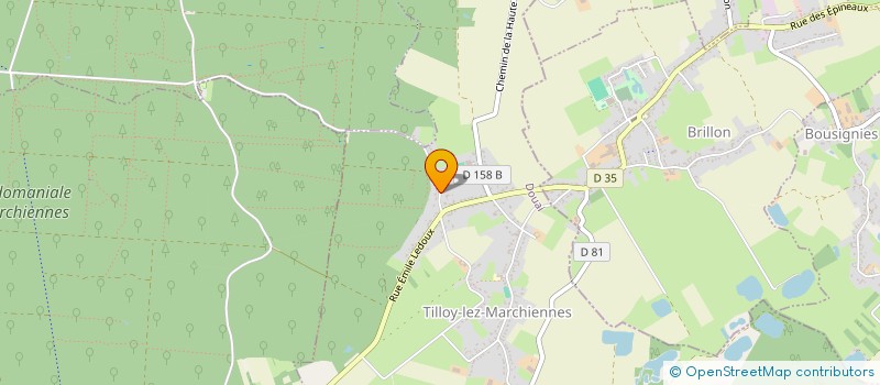 localisation de l'entreprise LA FORESTIERE à TILLOY-LEZ-MARCHIENNES