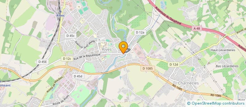 localisation de l'entreprise LA FORESTIERE DAUPHINOISE à RIVES
