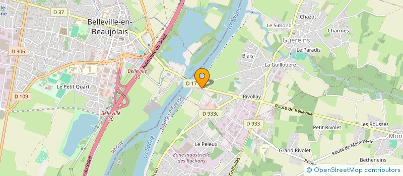 localisation de l'entreprise LA FORESTIERE DE BOURGOGNE  GUEREINS