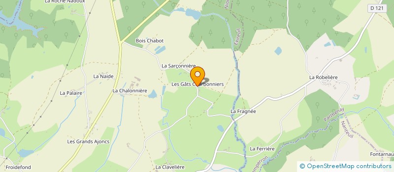 localisation de l'entreprise LA FORESTIERE DE GATINE à EXIREUIL