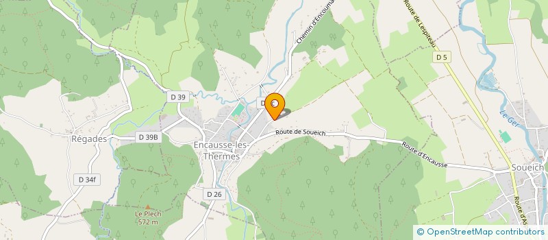 localisation de l'entreprise LA FORESTIERE DES PYRENEES à ENCAUSSE-LES-THERMES
