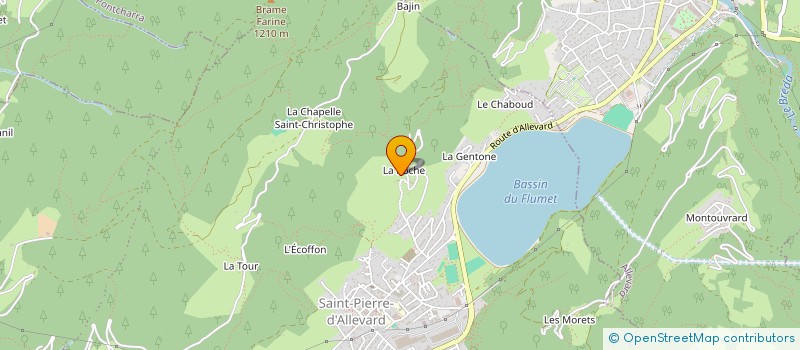 localisation de l'entreprise LA FORESTIERE DU GRESIVAUDAN  CRETS EN BELLEDONNE