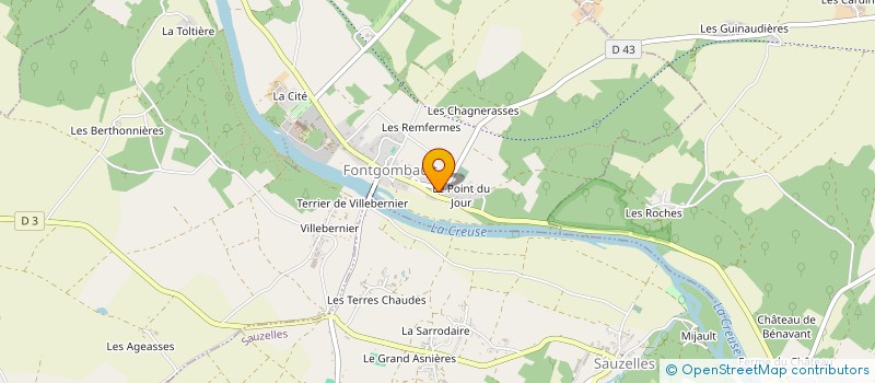 localisation de l'entreprise LA FORESTIERE POITEVINE à FONTGOMBAULT