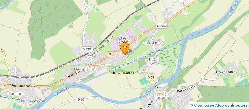 localisation de l'entreprise LA FORESTIERE SARL à ROCHEFORT-SUR-NENON