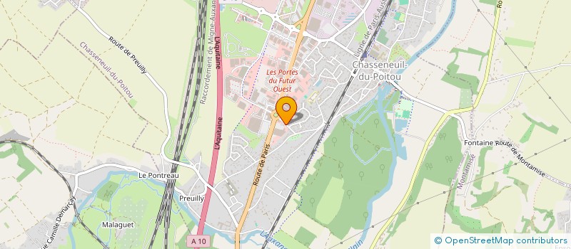 localisation de l'entreprise LA FORESTINE  CHASSENEUIL-DU-POITOU