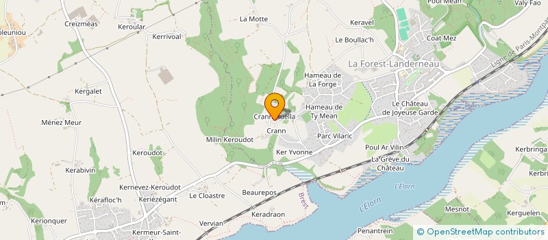 localisation de l'entreprise LA FORESTOISE  LA FOREST-LANDERNEAU