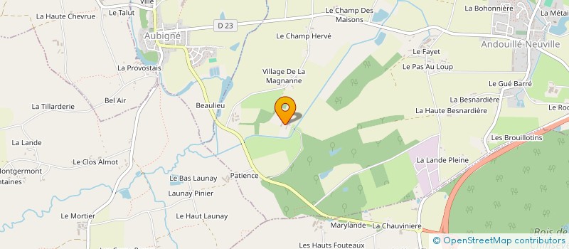 localisation de l'entreprise LA FORET  ANDOUILLE-NEUVILLE