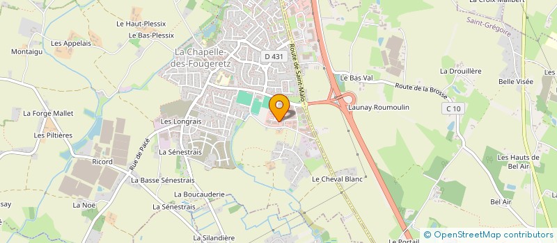 localisation de l'entreprise LA FORET  LA CHAPELLE-DES-FOUGERETZ