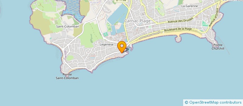 localisation de l'entreprise LA FORET BLEUE  CARNAC