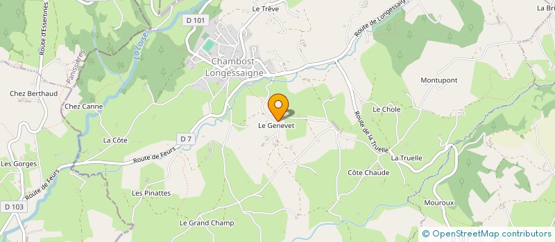 localisation de l'entreprise LA FORET DU CENTRE  MONTROTTIER
