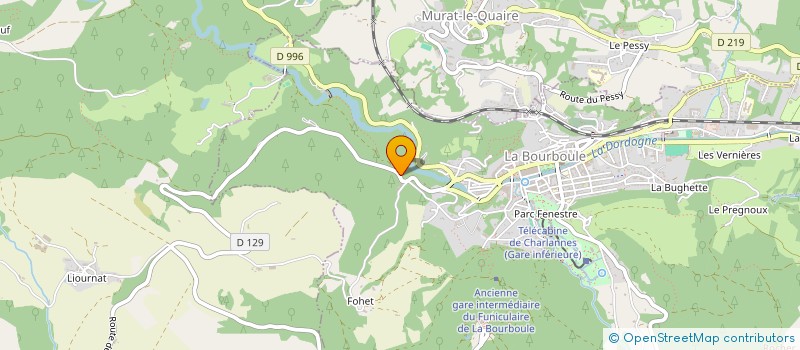 localisation de l'entreprise LA FORET ENCHANTEE  LA BOURBOULE