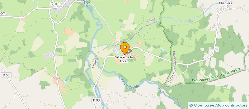 localisation de l'entreprise LA FORET GAULTIER à CHAILLAC