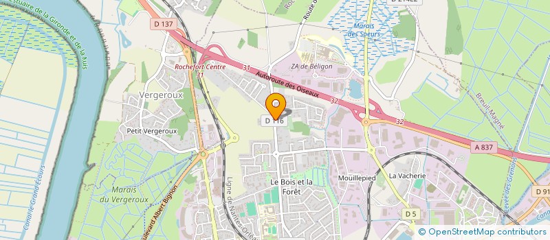 localisation de l'entreprise LA FORET II  ROCHEFORT