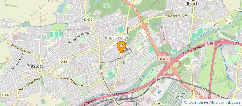 localisation de l'entreprise LA FORET VERTE  MULHOUSE