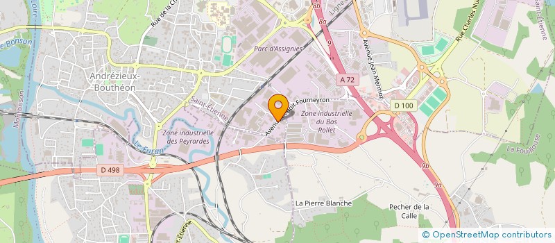 localisation de l'entreprise LA FOREZIENNE à ANDREZIEUX-BOUTHEON