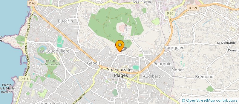 localisation de l'entreprise LA FORGE à SIX-FOURS-LES-PLAGES