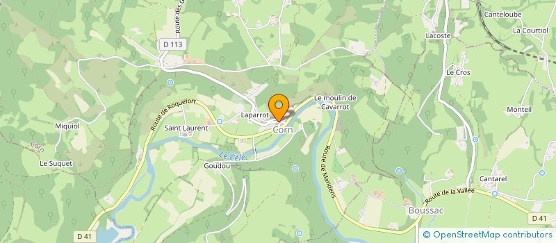 localisation de l'entreprise LA FORGE  FAYCELLES