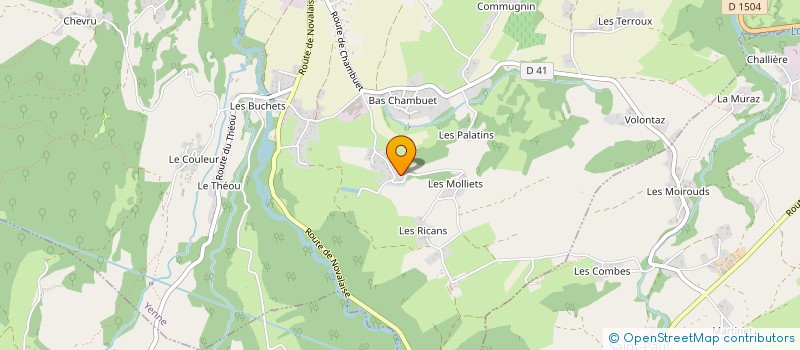 localisation de l'entreprise LA FORGE  YENNE