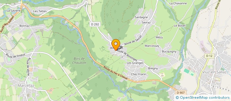 localisation de l'entreprise LA FORGE  VIUZ-EN-SALLAZ