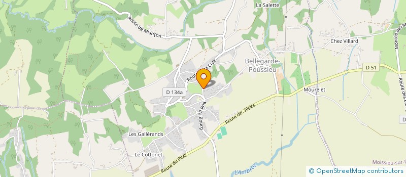 localisation de l'entreprise LA FORGE  BELLEGARDE-POUSSIEU