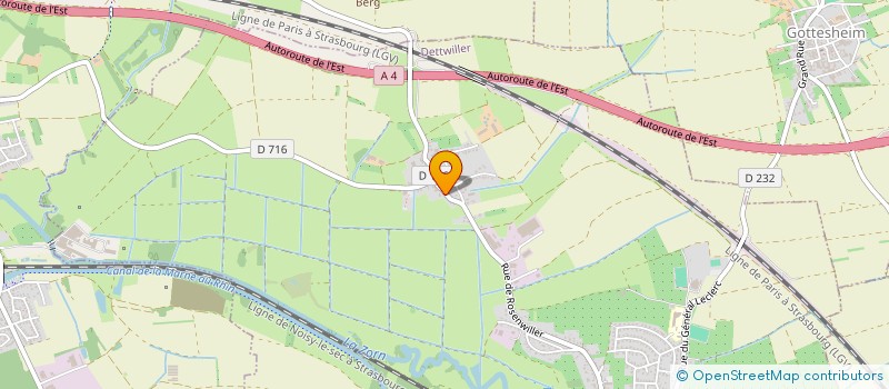 localisation de l'entreprise LA FORGE  ALTENHEIM