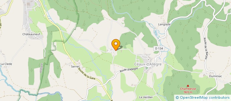 localisation de l'entreprise LA FORGE  CEAUX-D ALLEGRE